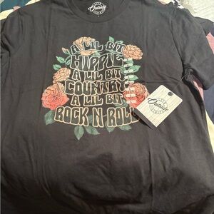 Doodle Black Graphic Tee - Short Sleeve
